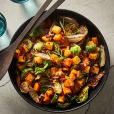 a fall veggie and herb hot salad.